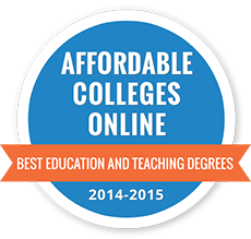 ranked by affordable colleges online graphic