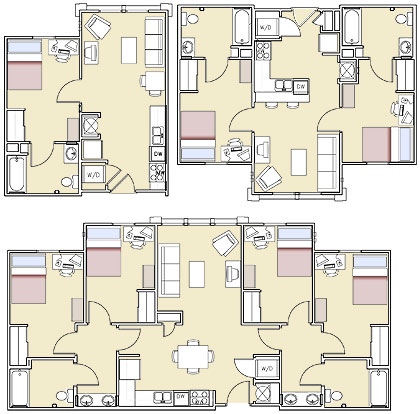 bayou village apartments floorplan