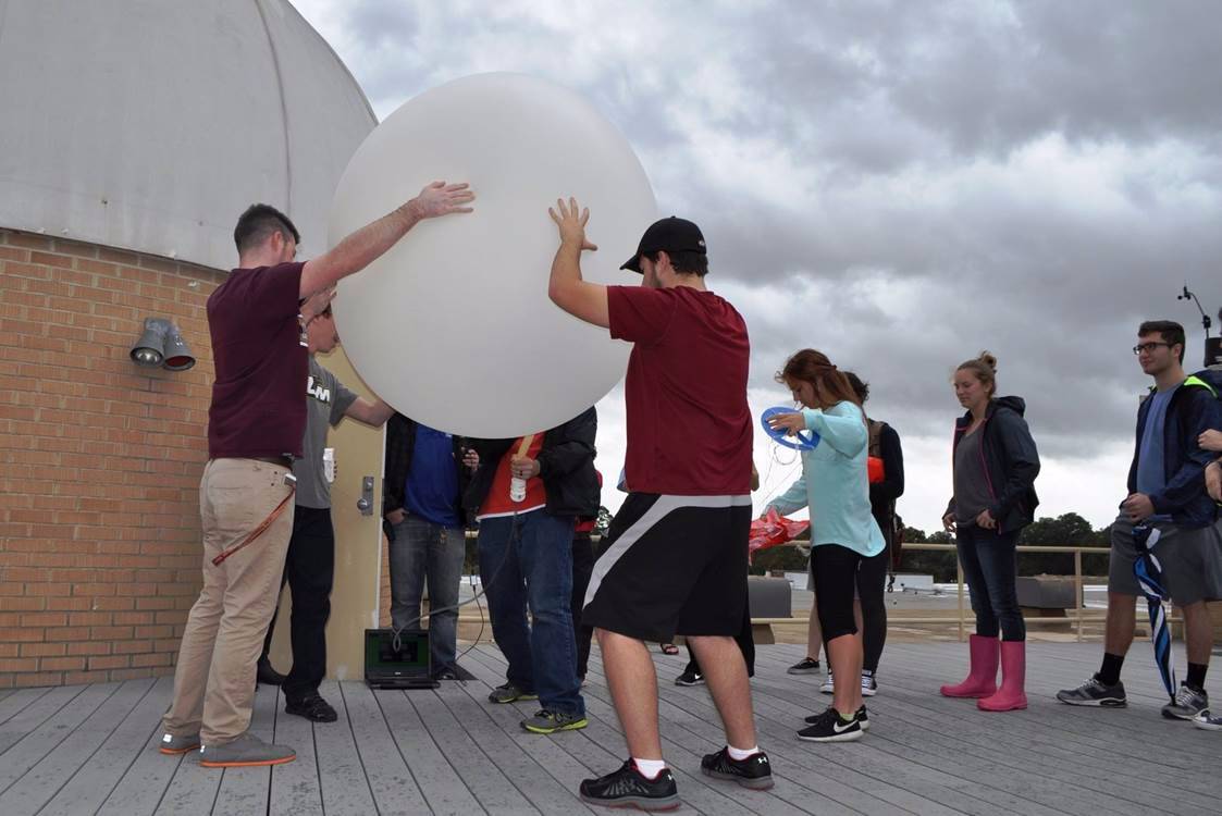 Hanna Hall Balloon Launch