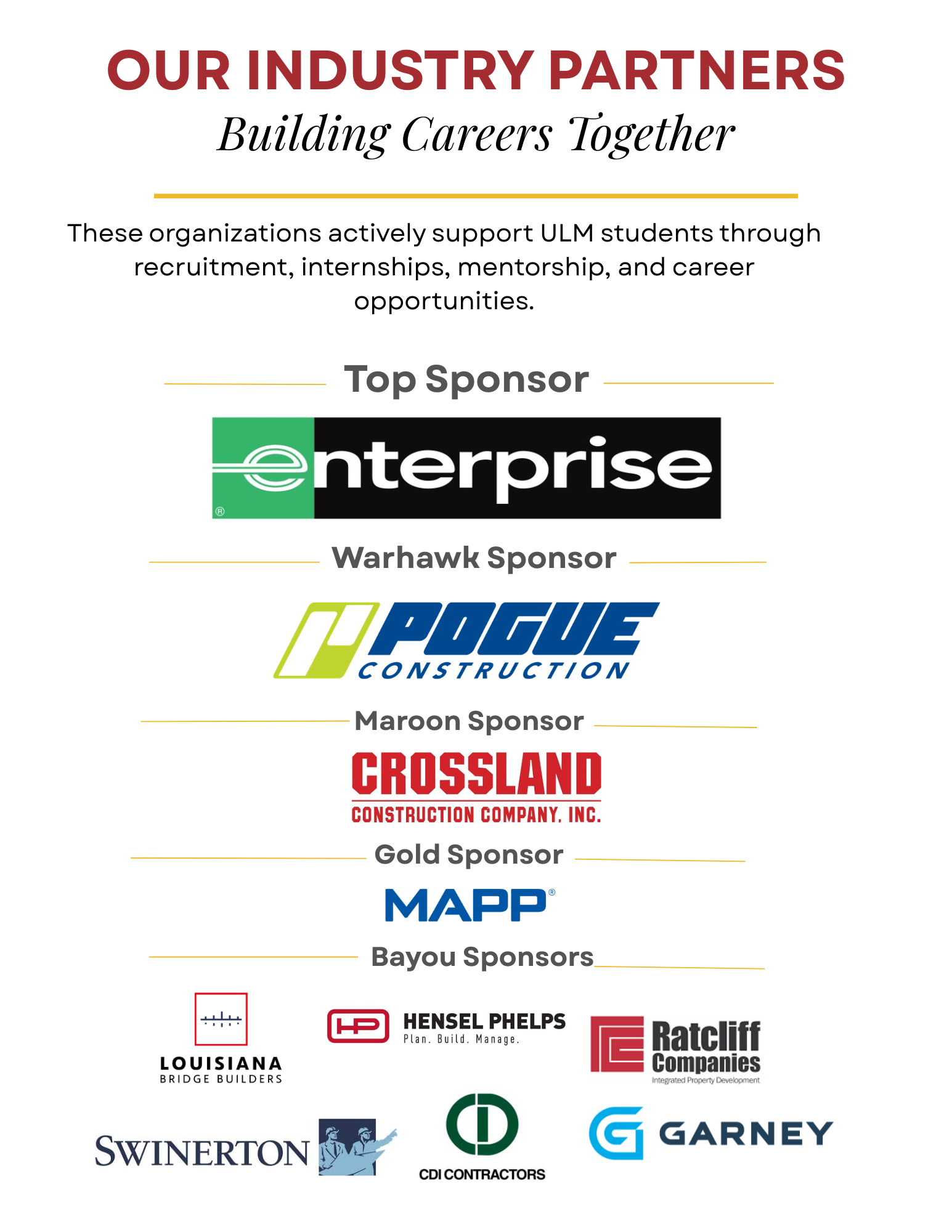 construction sponsers