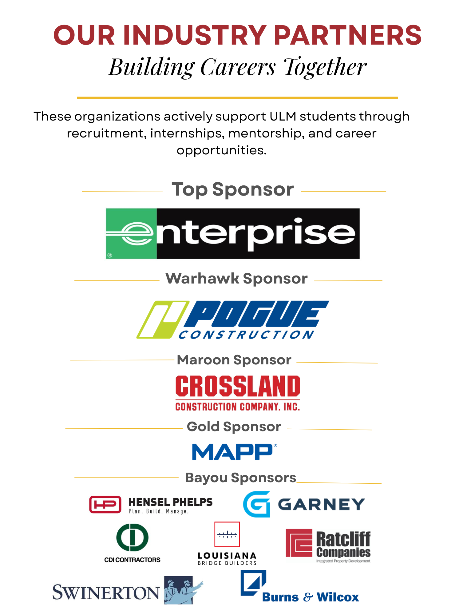 construction sponsers