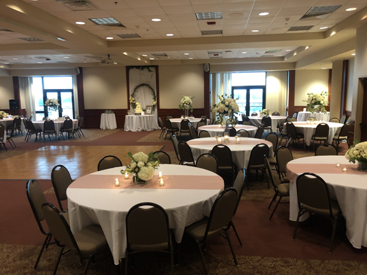 multiple table settings for a wedding