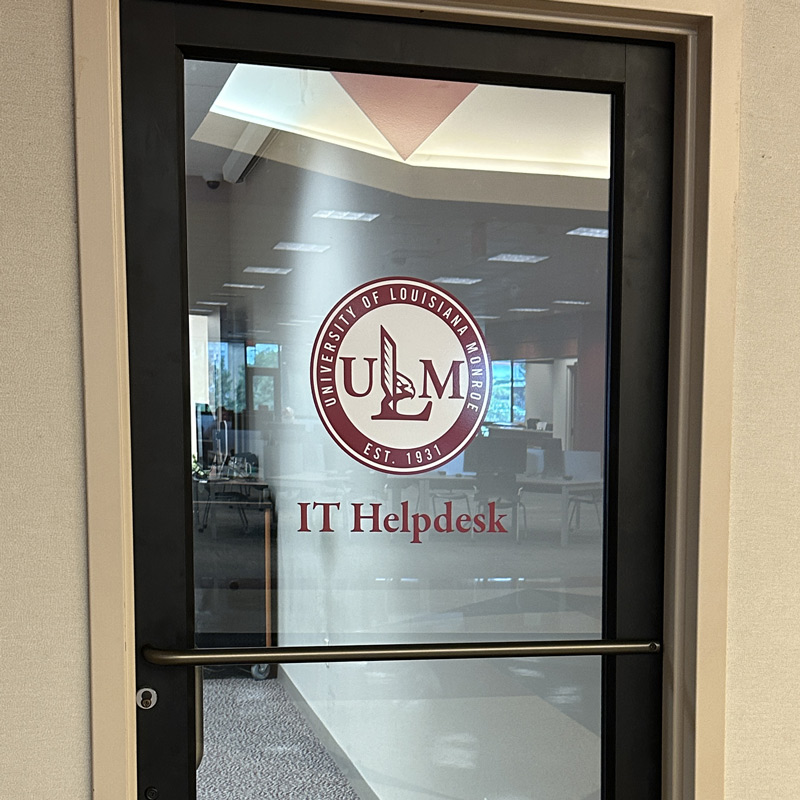 photo of help entrance door in library