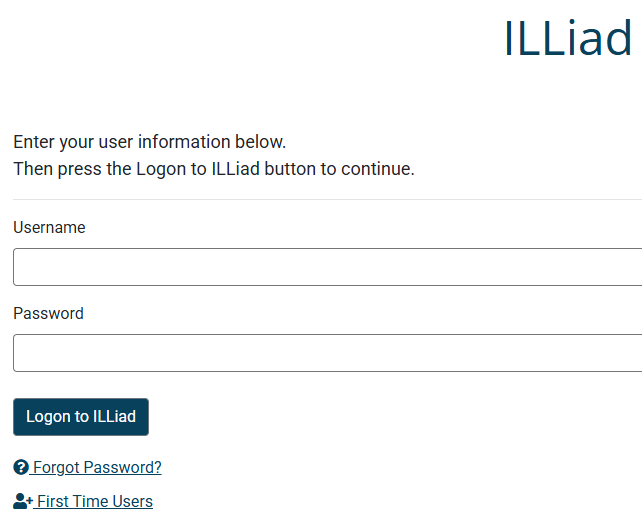 ILL account creation