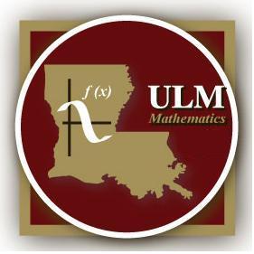 image of state and ULM Mathematics text