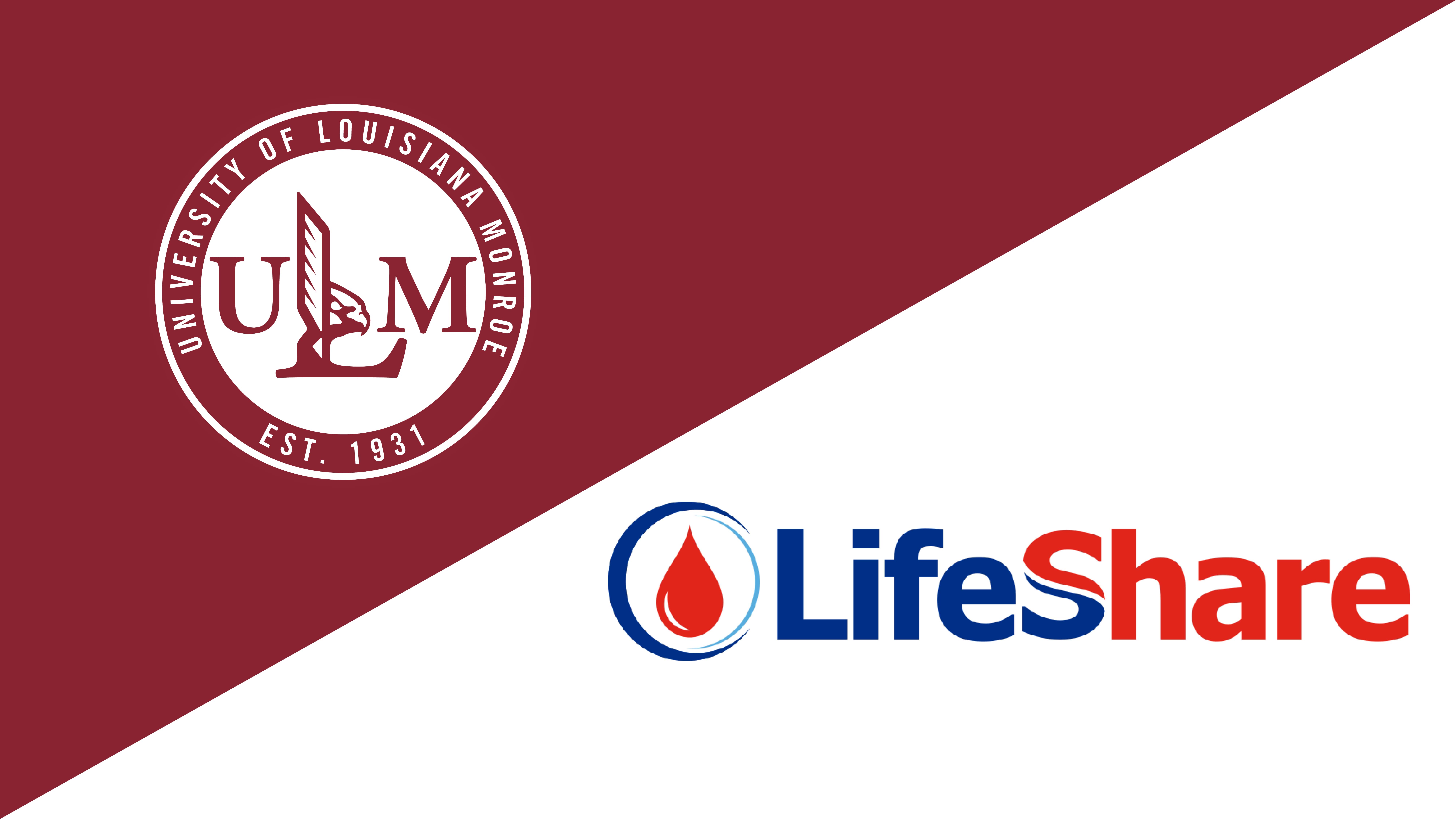 A graphic with the ULM logo on the left side and the Lifeshare logo on the right side. 