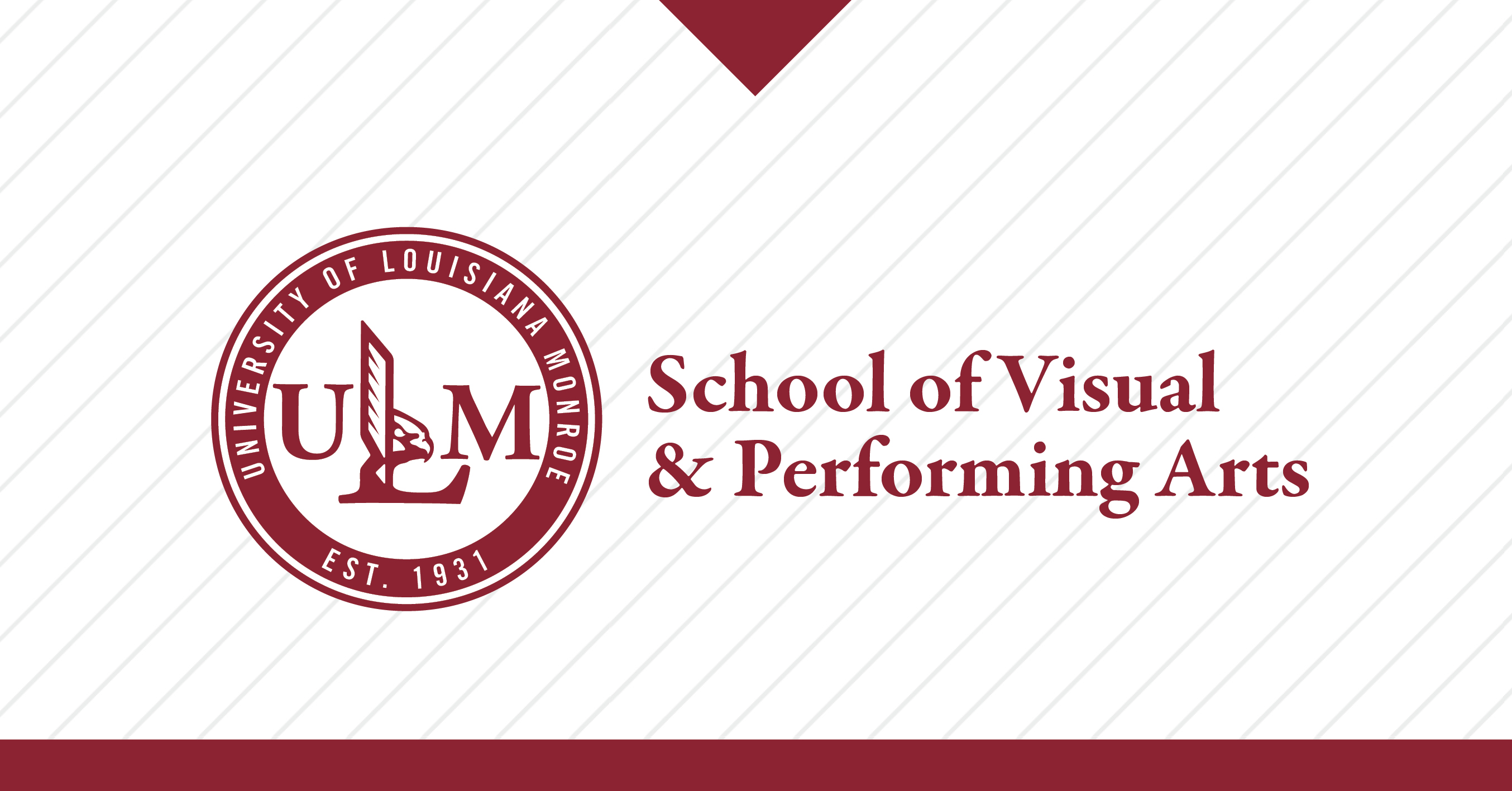 ULM School of Visual and Performing Arts logo on a white background