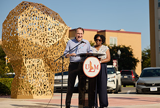 ULM commemorates new public art sculpture