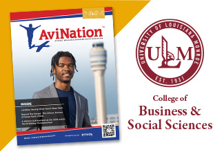 ULM aviation student featured on the cover of national publication