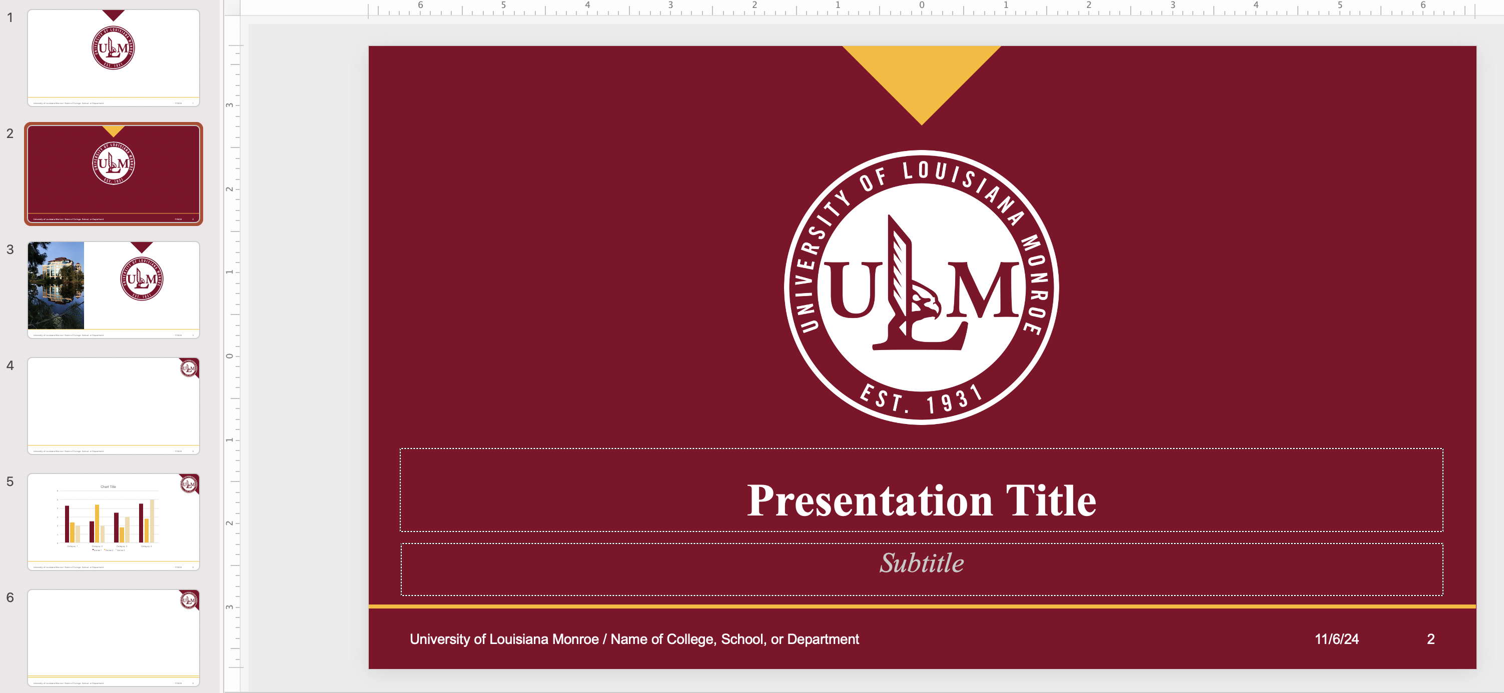 ULM Power Point Template Download