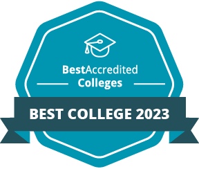one of the best accredited colleges online badge