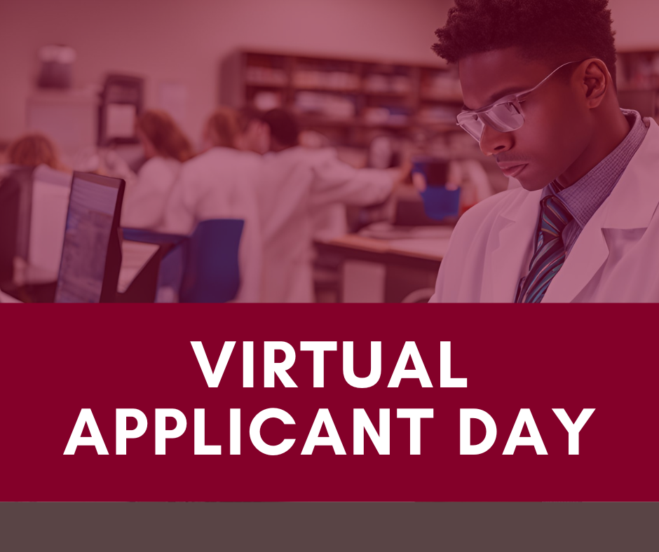 Stock photo of a student in a lab setting.  