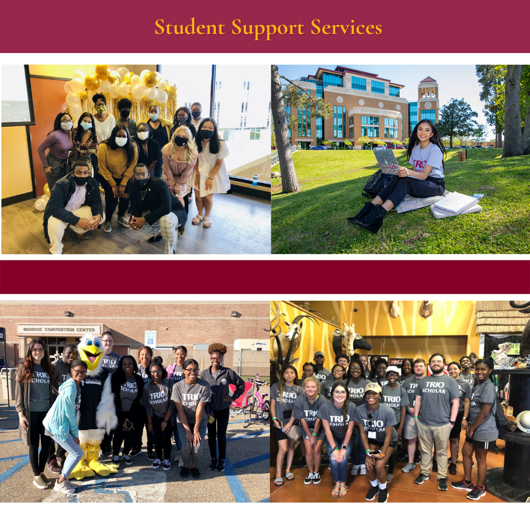 collage of trio students