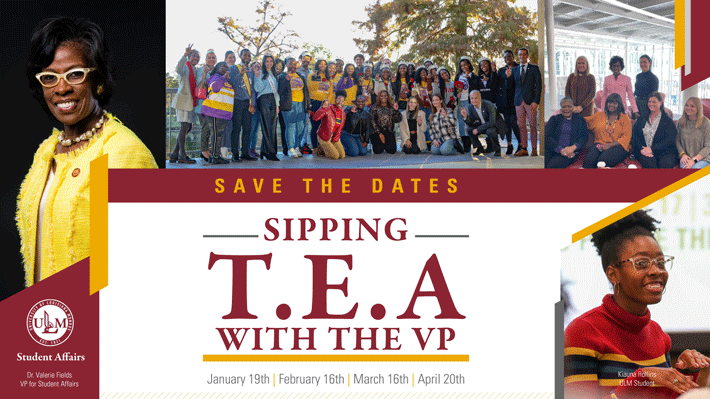 2023 Sipping TEA with the VP Dates: 1/19, 2/16, 3/16, 4/20